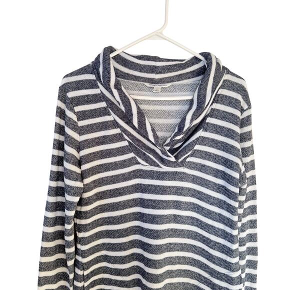 Banana Republic Womens Terry Cloth Sweater Size Small Striped Popover Fisherman - Picture 7 of 10